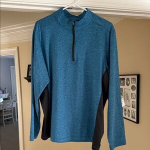 Asics Blue and Black Zip Up Sweater